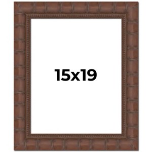 PosterPalooza | 15x19 Wide Bamboo Picture Frame, UV Acrylic, 4 Finishes - Brown, Black, Silver, and Natural - 1 of 4