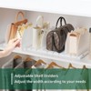 YIGII  Shelf Divider for Closet, Adjustable Purse Organizers Handbag Separators Storage Organizer Bookshelf  Dividers in Bedroom ，White - 4 of 4