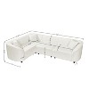 Christopher Knight Home Isolde Contemporary 104" 4-Seater L-Shaped Boucle Upholstery Curved Sectional Sofa - 3 of 4