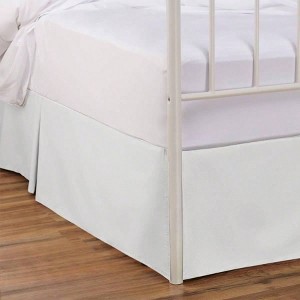 Bed Skirt - Full Size, 14 - Inch Drop, Premium Cotton Blend Pleated Dust Ruffle with Split Corners - 1 of 4
