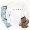 Embroidered Hearts Row - Women's Graphic Sweatshirt - 3 of 4