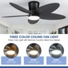 42 inch Flush Mount Palm Leaf Ceiling Fan Light - 4 of 4