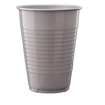 LIYH 100pcs 16oz Silver Plastic Cups,Clear Plastic Glasses Disposable,  Party Beer Cups, Elegant Crst…See more LIYH 100pcs 16oz Silver Plastic