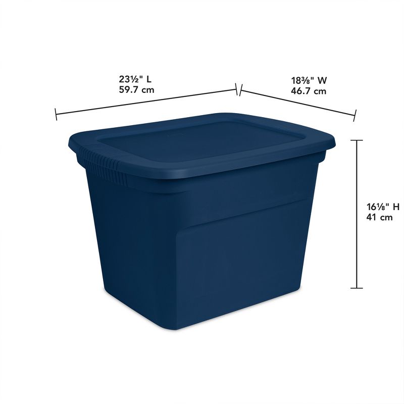 Sterilite 18 Gal Stackable Storage Box Container w/ Handle, 4 of 9