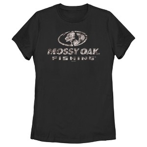 Women's Mossy Oak Water Fishing Logo T-Shirt - 1 of 4