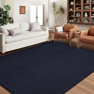 10'× 13' Washable Large Area Rug, Non-Slip, Low Pile, Modern Solid Grey, Stain Resistant Carpet for Living Room, Bedroom, Home Office - 1 of 4