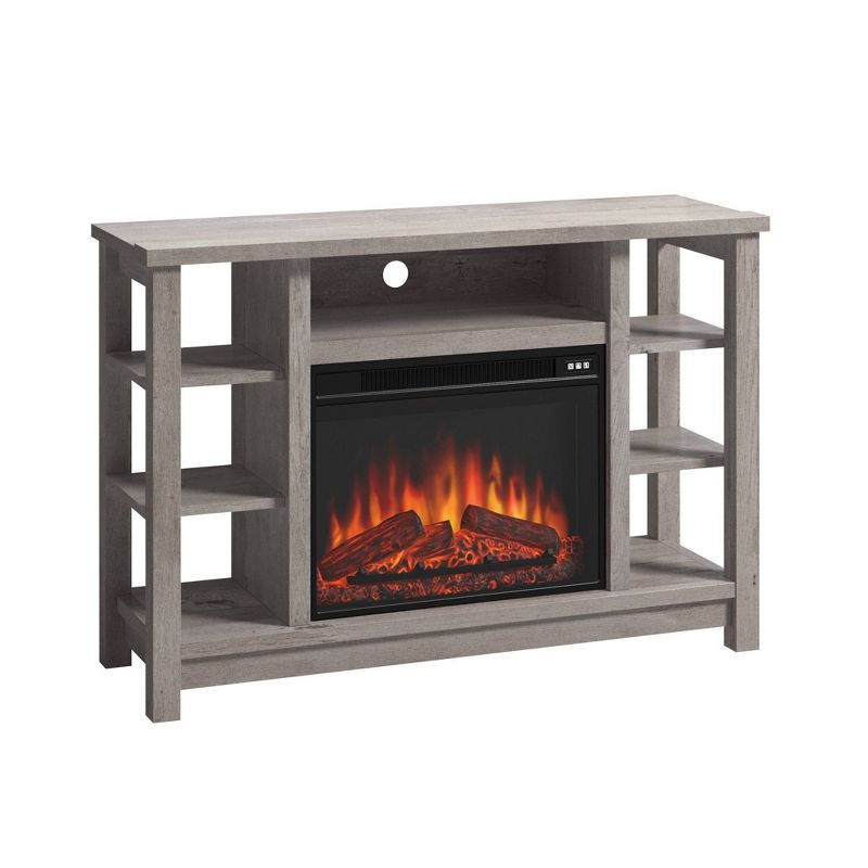 Media Fireplace Credenza TV Stand for TVs up to 50&#34; with Storage Mystic Oak - Sauder, 1 of 7