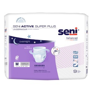Seni Active Super Plus Disposable Underwear Pull On with Tear Away Seams Medium, S-ME09-AP1, Heavy - 1 of 4