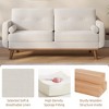 64" Loveseat Sofa, Mid Century Modern Couch Comfy Love Seat Couches for Living Room, 2 Seater Deep Seat Couch Linen Upholstered Couch for Bedroom - 4 of 4