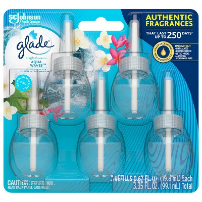 Glade PlugIns Scented Oil Air Freshener Aqua Waves Refill - 3.35oz/5ct