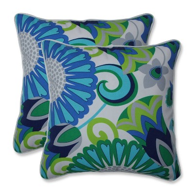 16.5" 2pk Sophia Throw Pillows Green - Pillow Perfect