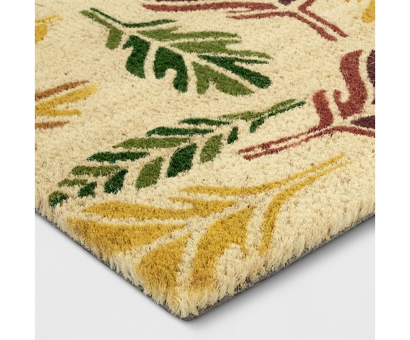 1'6"X2'6" Leaf Orange Doormat - Threshold&#153;
