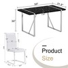 NicBex 5 PCS/7 PCS MDF Dining Table Set,4/6 PU Chairs with C-Tube Metal Legs for Dining Meeting Room - 3 of 4