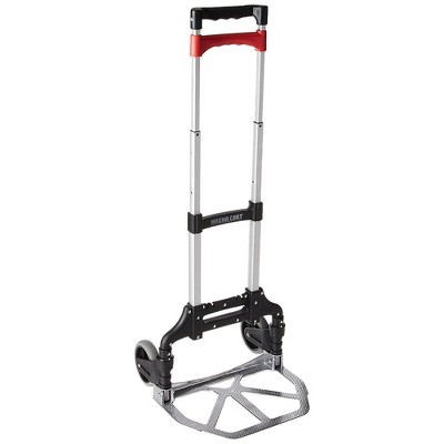 Magna Cart Personal MCX Folding Aluminum Luggage Hand Truck Cart with Telescoping Handle and Ball Bearing Rubber Wheels, 150 Pound Capacity