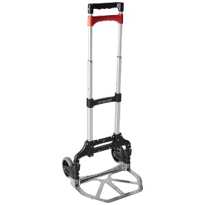 Magna Cart Personal MCX Folding Aluminum Luggage Hand Truck Cart with Telescoping Handle and Ball Bearing Rubber Wheels, 150 Pound Capacity - 1 of 4