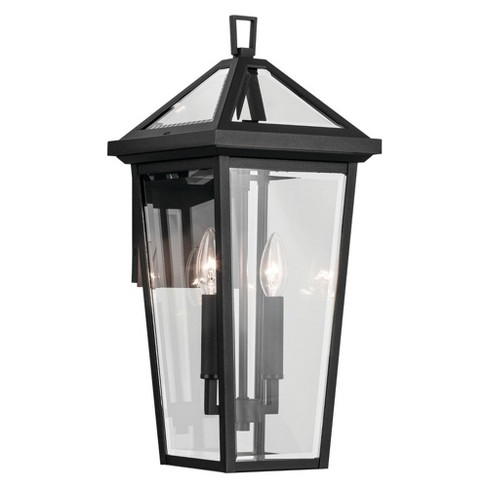 Regence 19.25 inch 2 Light Outdoor Wall Light with Clear Glass in Textured Black - image 1 of 3