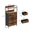 Whizmax 5 Drawers Dressers & Chests of Drawers ,for Hallway, Entryway, Storage Organizer Unit with Fabric, Sturdy Metal Frame, Wood Tabletop - 3 of 4
