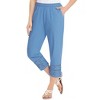 Collections Etc Novelty Trimmed Elasticized Waist Capri Pants - 3 of 4
