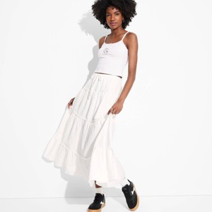 Women's Tiered Linen Maxi Skirt - Wild Fable™ - 1 of 3