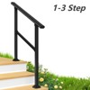 Hand Rails for Outdoor Steps, Wrought Iron Railing, Exterior Hand Railing for Steps, Porch Railing Kit - 4 of 4