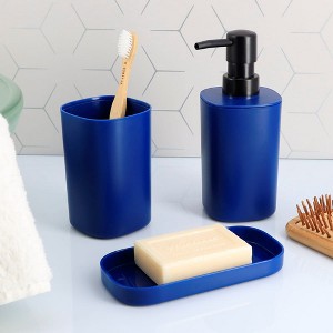 Evideco French Home Goods 3 pc Bathroom Accessory Set - 1 of 4