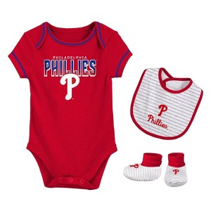 MLB Philadelphia Phillies Infant Boys' Short Sleeve Layette Set - 1 of 4