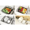 LunaLulinlk Stainless Steel Dish Drainer Plate Rack, Extendable Dish Drying Rack Basket for Fruits Vegetables Pots Bowls Plates and Kitchen Utensils - 3 of 4