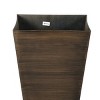 SEVOBAL Planters Woodgrain Large Taper with Drainage Holes and Plug, Set of 3 Tall Indoor/Outdoor Plant Pots, Brown, 15.75"*15.75"*28" - 3 of 4