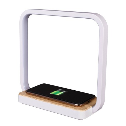 Ottlite illuminated lamp with store wireless charging station