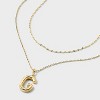 14K Gold Dipped Cubic Zirconia Duo Initial Multi-Strand Necklace - A New Day™ Gold - 4 of 4
