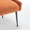 SEYNAR Modern Glam Velvet Black Metal Legs Dining Chair or Vanity Chair Set of 6 with Rear Handle - 4 of 4