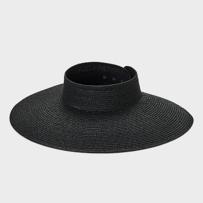 Straw Visor Hat - Shade & Shore™ Black : Target