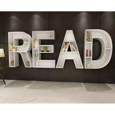 Aoxun Bookcase Bookshelf, Modern Book Holder with Storage Rack Shelves - White
