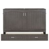 NicBex Queen Size Murphy Bed 80" L Modern Wooden Bed Frame with Large Storage Drawer and Ports for Bedroom, Guest Room, No Box Spring Required - 4 of 4