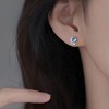 Paaaawaters Starry Sky Series Mini Blue Zircon Earrings for Women – Trendy & Elegant, Aquamarine-inspired Stylish Jewelry - 4 of 4