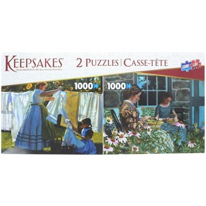 The Canadian Group Set of 2 Keepsakes 1000 Piece Jigsaw Puzzles | Wash Day / Snapping Beans - 1 of 4