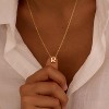 Personalized Initial Necklace - Dainty Bubble Letter Pendant In Gold/Silver, Non-Tarnish Fashion Jewelry Gift For Women & Teens - 3 of 4