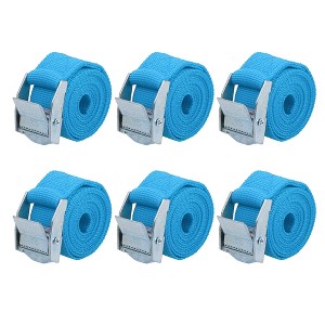 Unique Bargains Cargo Tie Down Straps Travel Luggage Strap Adjustable with Cam Lock Buckle 6 Pcs - 1 of 4