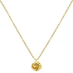 Adornia 14k Gold Plated Knot Pendant Necklace - 1 of 3