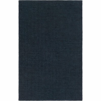 Hauteloom Brockton Solid Wool Dark Blue Area Rug