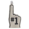 Old World Christmas Blown Glass Ornament for Christmas Tree, Carolina Panthers Foam Finger - 3 of 4