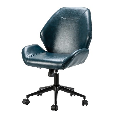 Juli Mid-Back Vegan Leather Office Task Chair with Adjustable Height Home Task Chair | Karat Home