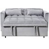 NicBex Convertible Sofa Bed Loveseat Couch with Pull Out Bed & Reclining Backrest,Upholstered Futon Sofa for Living Room,Bedroom - 2 of 4