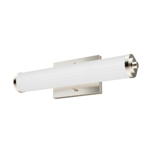 Hunter 18" Holly Grove Wall Light Brushed Nickel Finish - Elegant Art Deco Design for Indoor Spaces, 2 Bulb Capacity, Dimmable - 1 of 1
