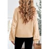 Girls Crewneck Knit Pullover Sweaters Long Lantern Sleeve Oversized Knit Cute Jumper Tops - 2 of 4