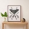 Avenie Luna Moth Black and White Framed Art Canvas - Society6 - 3 of 3