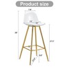 Kumasinova Small Size Kitchen Chairs Set of 2,Modern Padded Bar Stools with Metal Legs,Accent Chairs with Footrest for Kitchen,Dining Room - 2 of 4