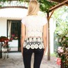 Anna-Kaci Women's Floral Crochet Open Front Vest for Daily Wear - 4 of 4