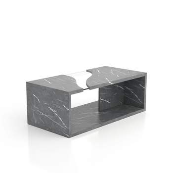 Gustave Storage Coffee Table Marble/Gray - HOMES: Inside + Out