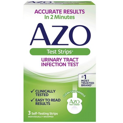 Azo Urinary Tract Infection Test Strips, UTI Test Results in 2 Minutes - 3ct